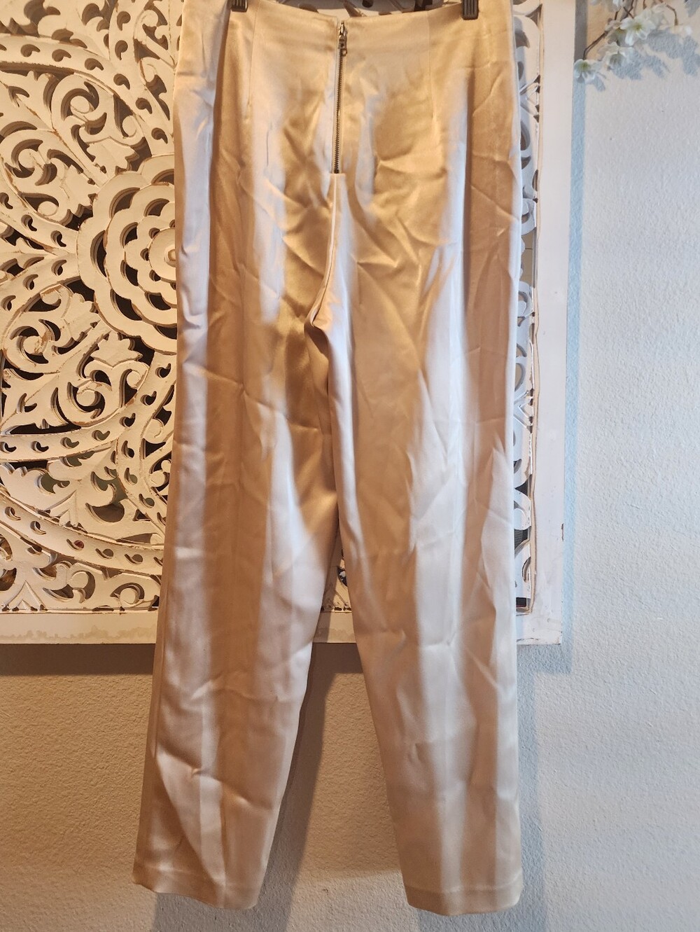 ALICE + OLIVIA JESSIE SLIM SATIN PANTS WOMENS SIZE 8 - Picture 7 of 16